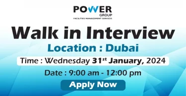 Power Group Walk in Interview in Dubai