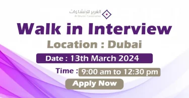 Al Ghurair Walk in Interview Dubai