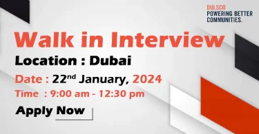 Dulsco Walk in Interview Dubai