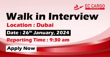 EC Cargo Walk in Interview Dubai
