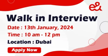 Etisalat Walk in Interview in Dubai