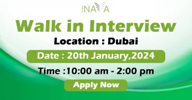 Inaya Walk in Interview Dubai