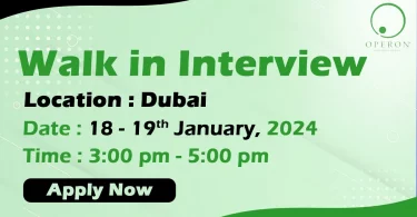 Operon Walk in Interview Dubai