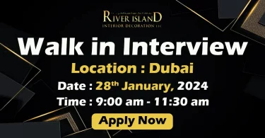 River Island Walk in Interview Dubai
