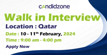 Candidzone Walk in Interview in Qatar