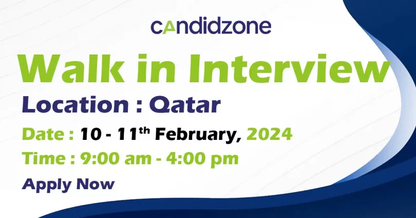 Candidzone Walk in Interview in Qatar