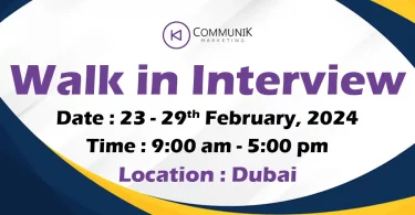 Communik Marketing Walk in Interview in Dubai