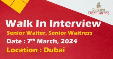 Emirates Flight Catering Walk in Interview in Dubai