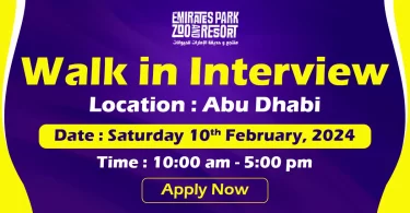 Emirates Park Walk in Interview in Abu Dhabi