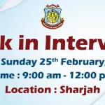 Indian Excellent School Walk in Interview in Sharjah