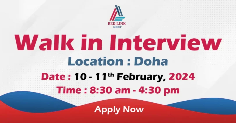 Red Link Group Walk in Interview in Doha