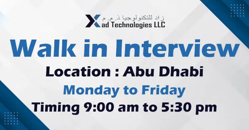 Walk in Interview for Driver in Abu Dhabi