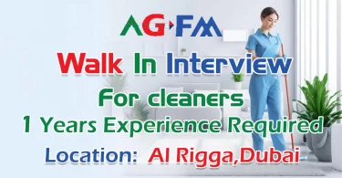 AGFM Walk in Interview in Dubai