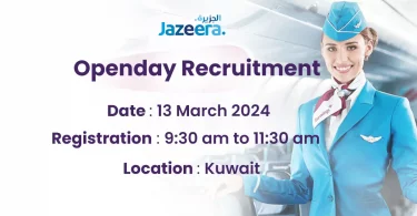 Jazeera Airways Open Day Recruitment in Kuwait