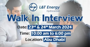 L&T Energy Walk in Interview in Abu Dhabi