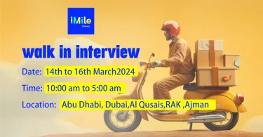 iMile Delivery Walk in Interview in UAE